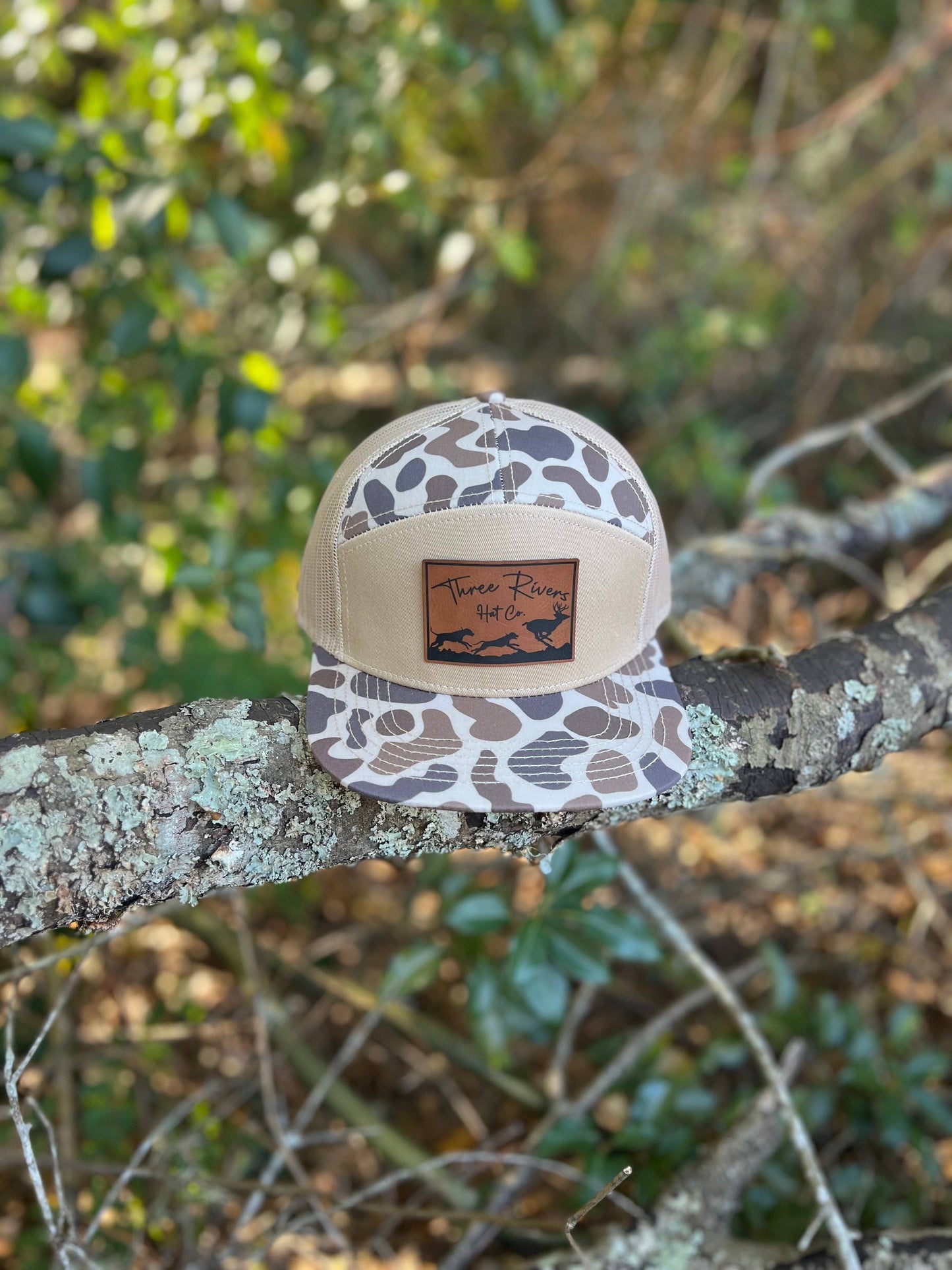 Deer Dog Hunting - 7 Panel, Old School Camo
