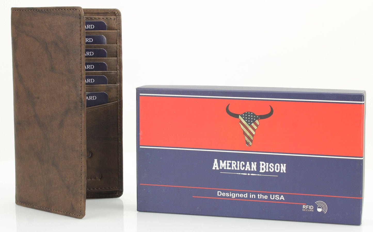 Oil Pull Up Rodeo Bifold Wallet Brown