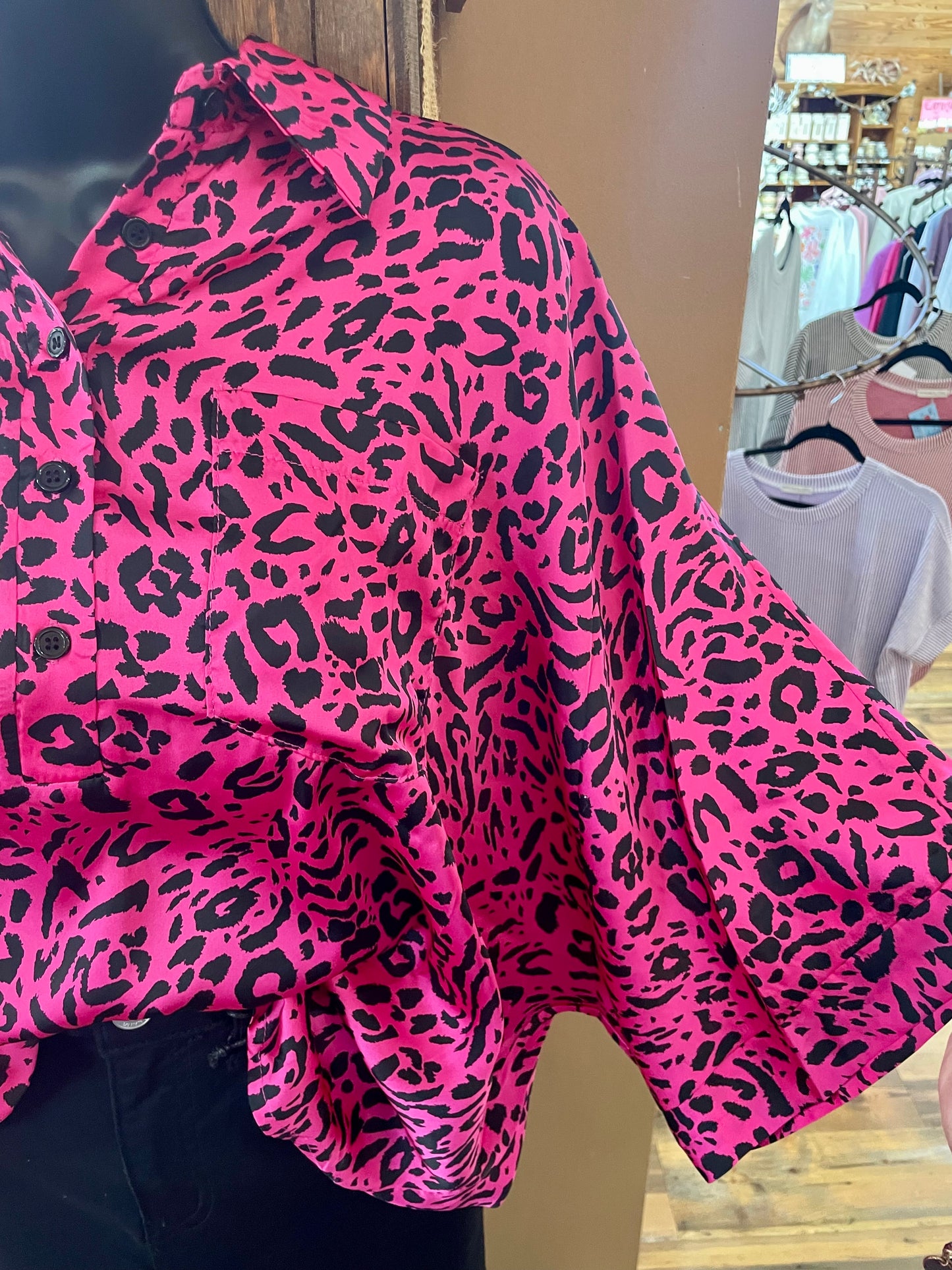 Oversized Leopard Top