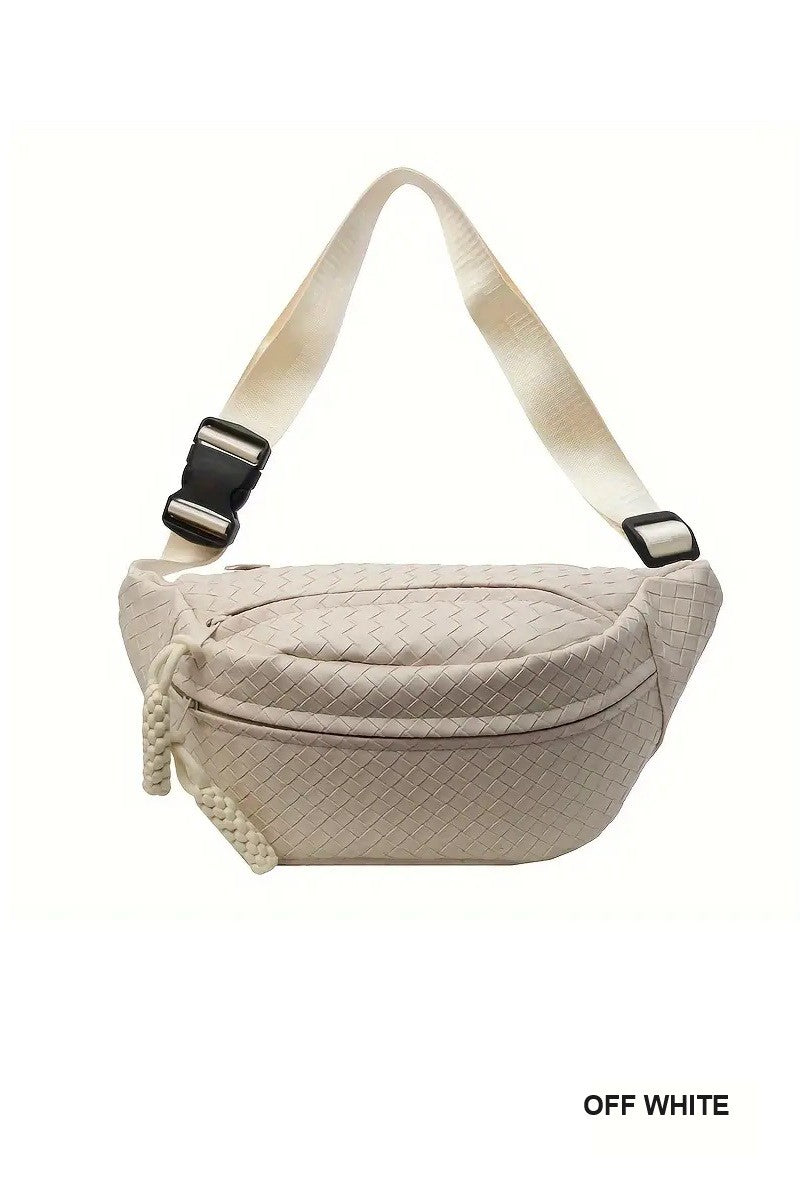 Zenana Leather Woven Bum Bag
