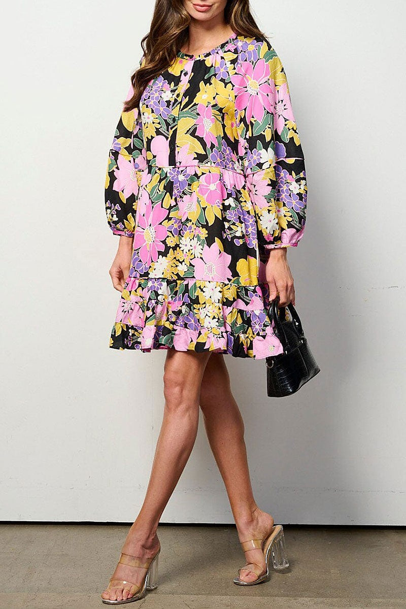 Multicolored Floral Dress