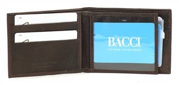 Leather Bi-Fold  Wallet Black