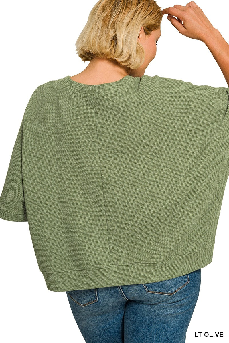 Plus Banded Bottom Shirt Lt Olive