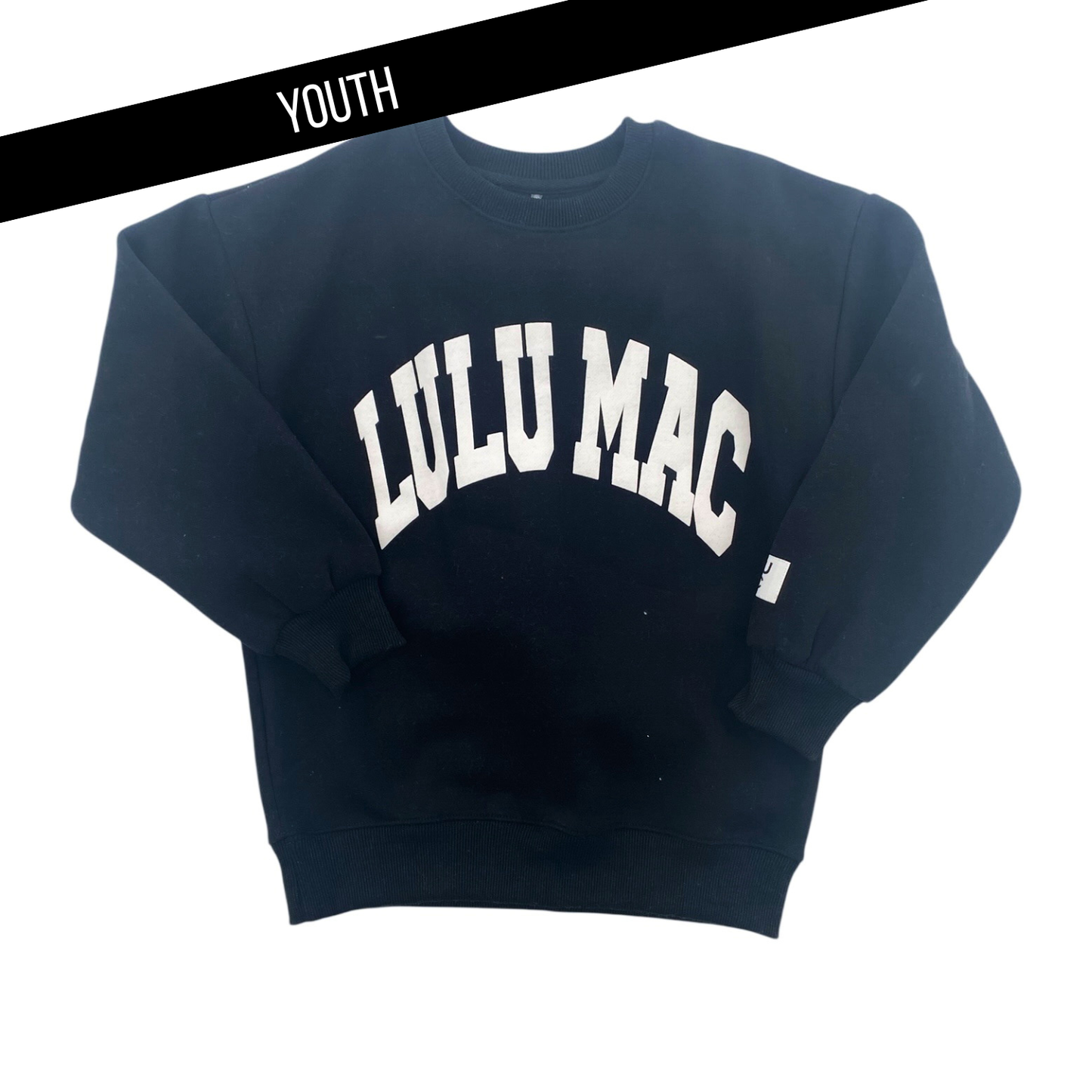 Lulu Mac Kids Sweatshirt Black/White Puff
