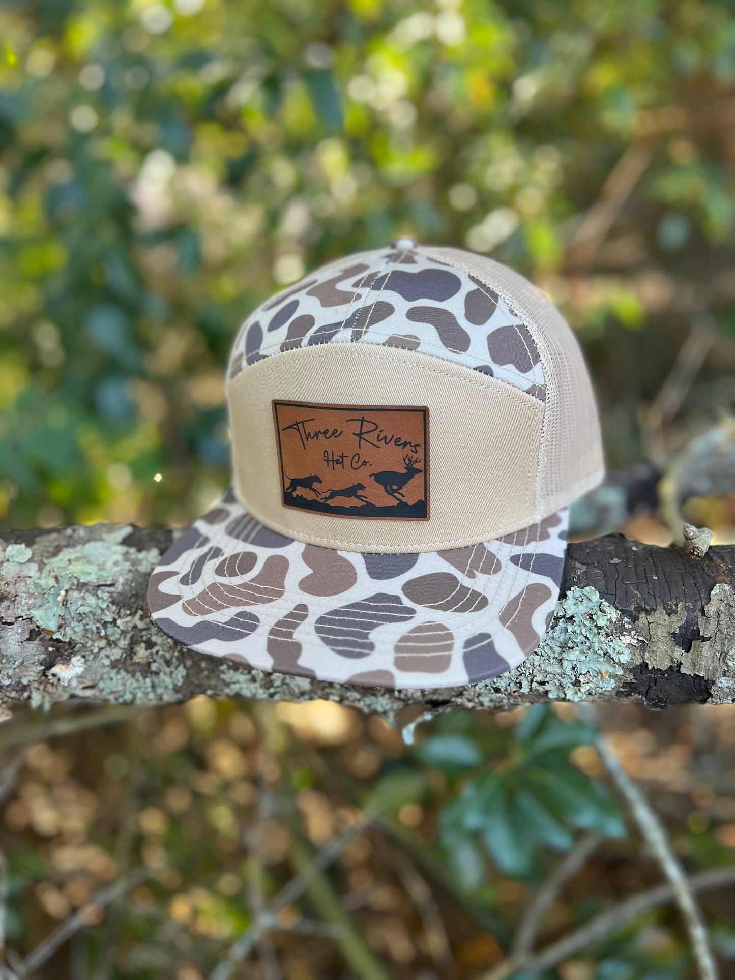 Deer Dog Hunting - 7 Panel, Old School Camo