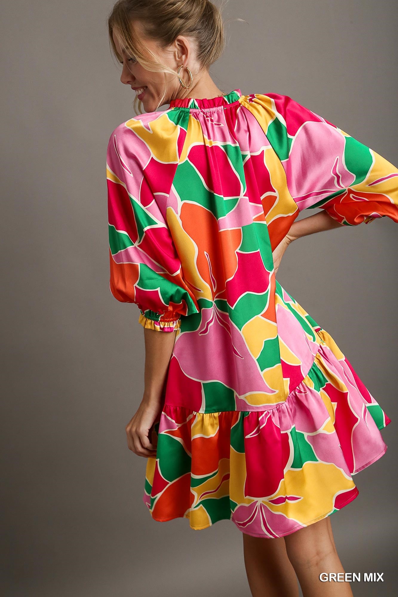 Abstract Print Dress
