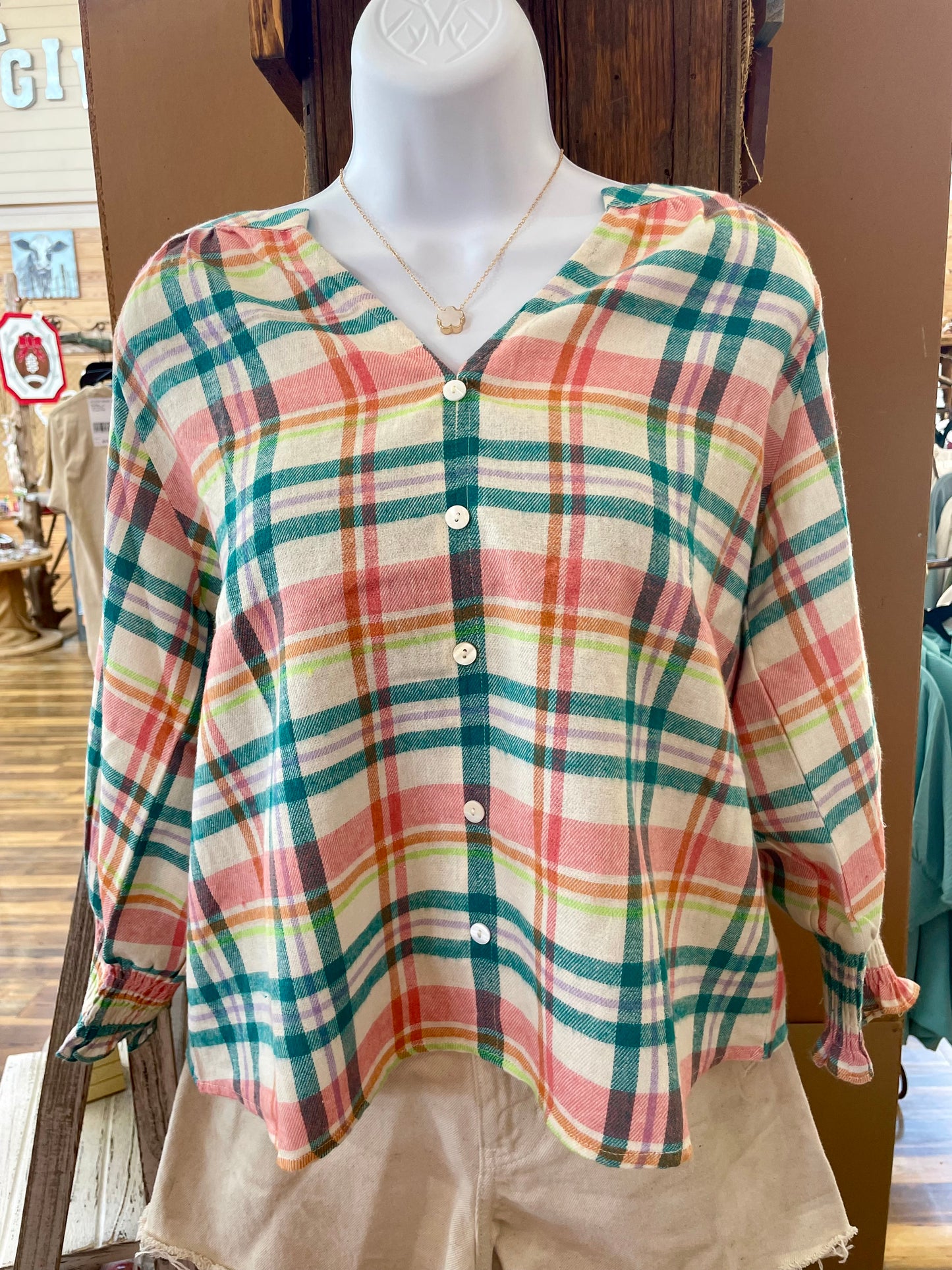 Plaid Top