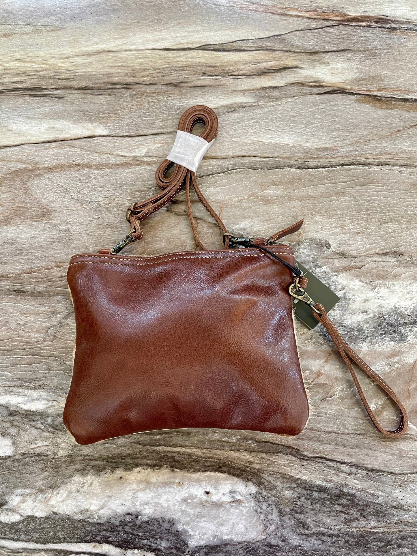 Myra White And Brown Shade Bag