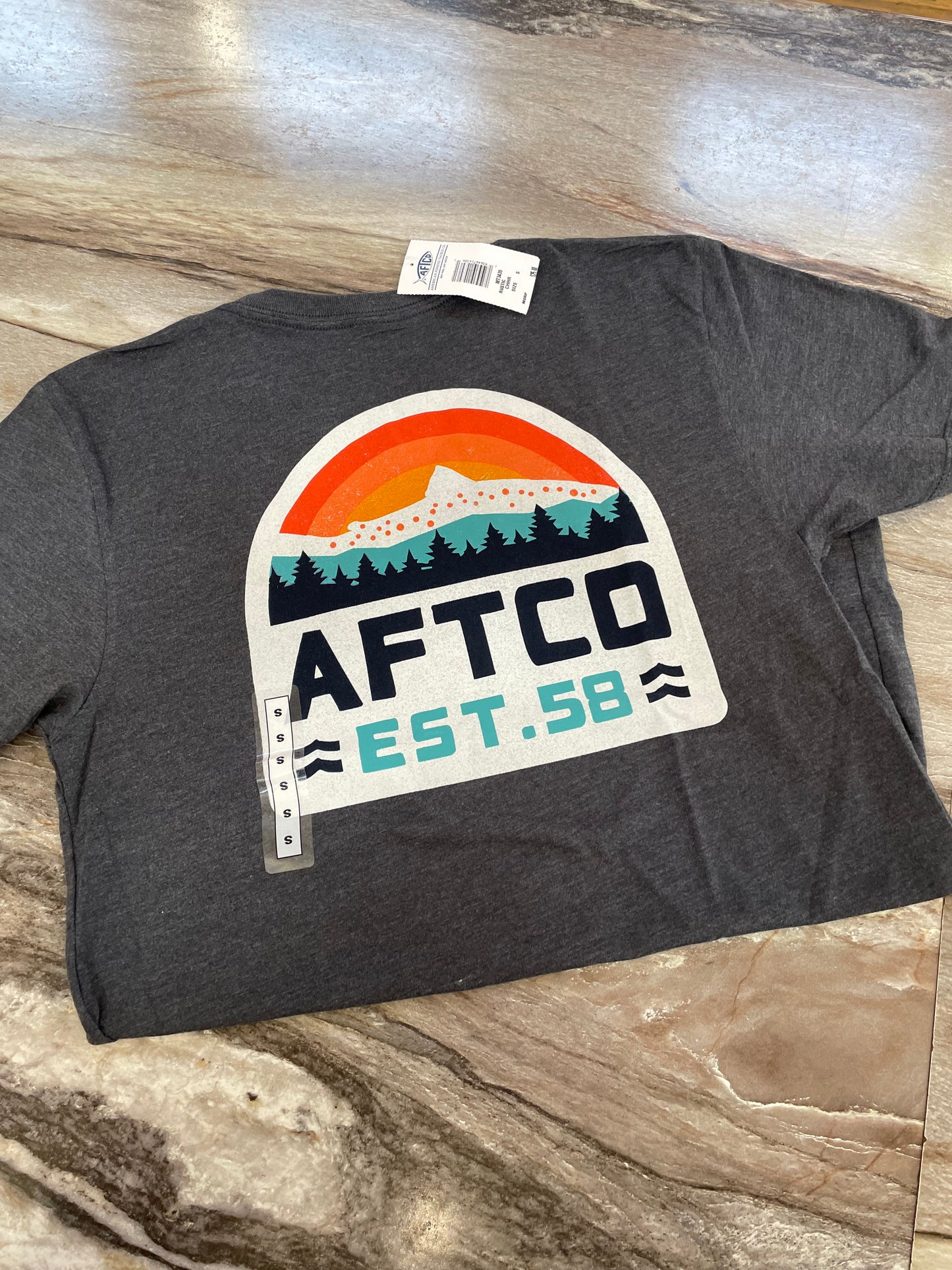 AFTCO Rustic T-Shirt Charcoal Heather