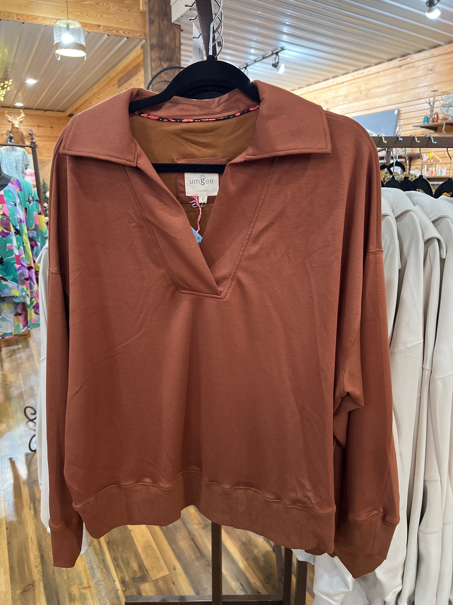 Umgee Sweatershirt Terracotta