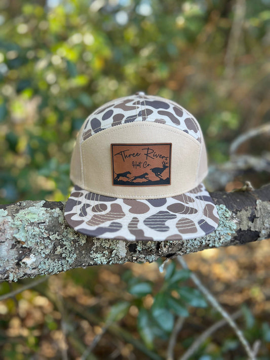 Deer Dog Hunting - 7 Panel, Old School Camo