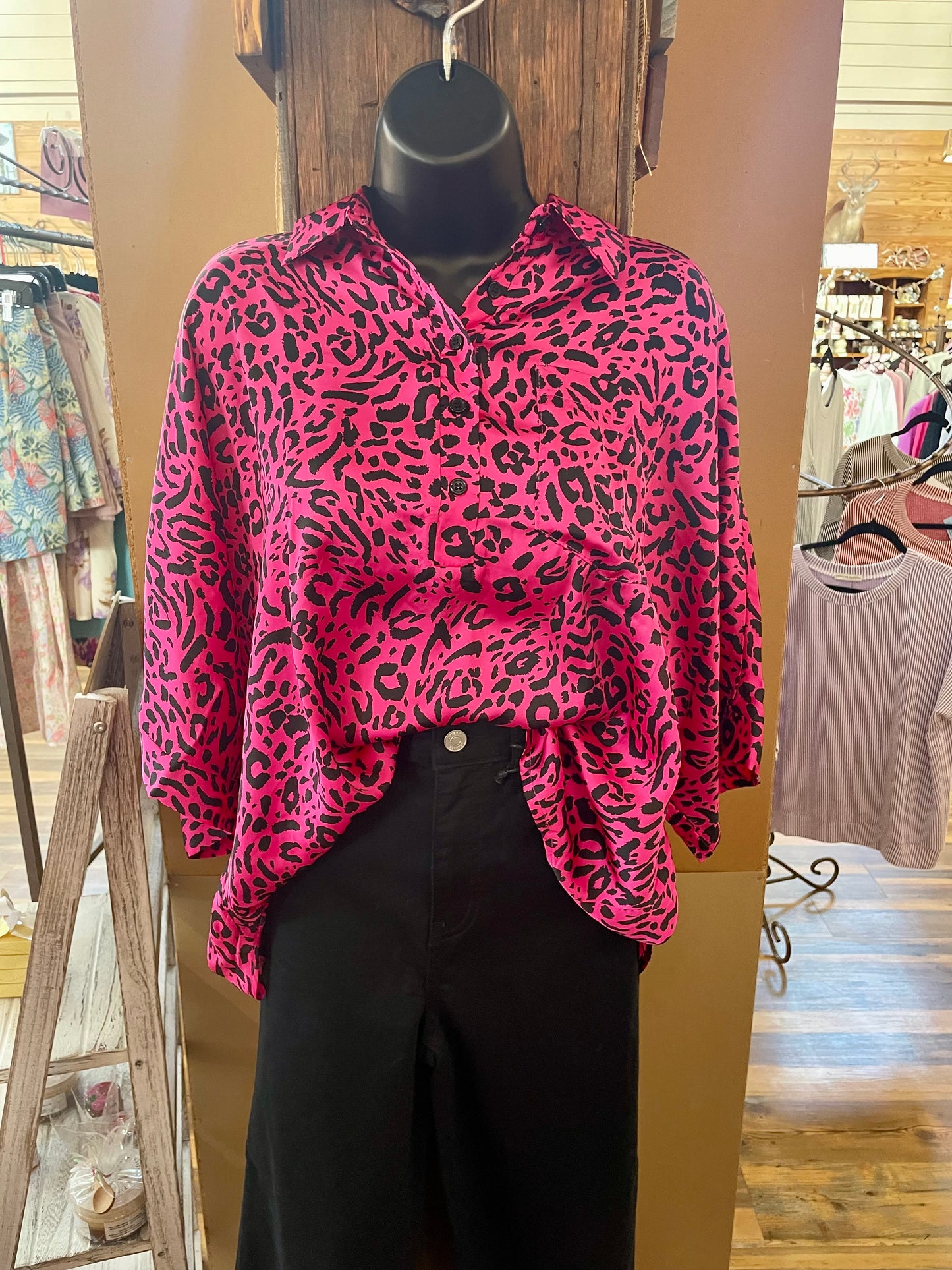 Oversized Leopard Top
