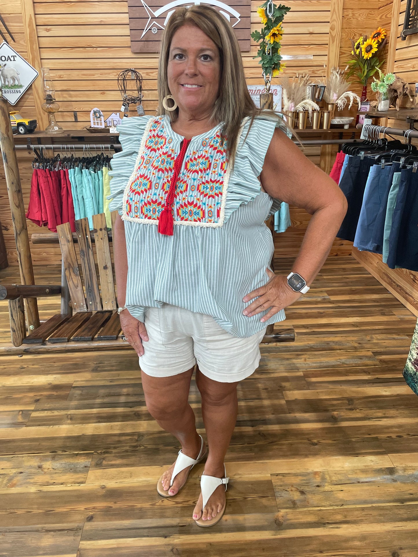 Plus Aztec Print Shirt