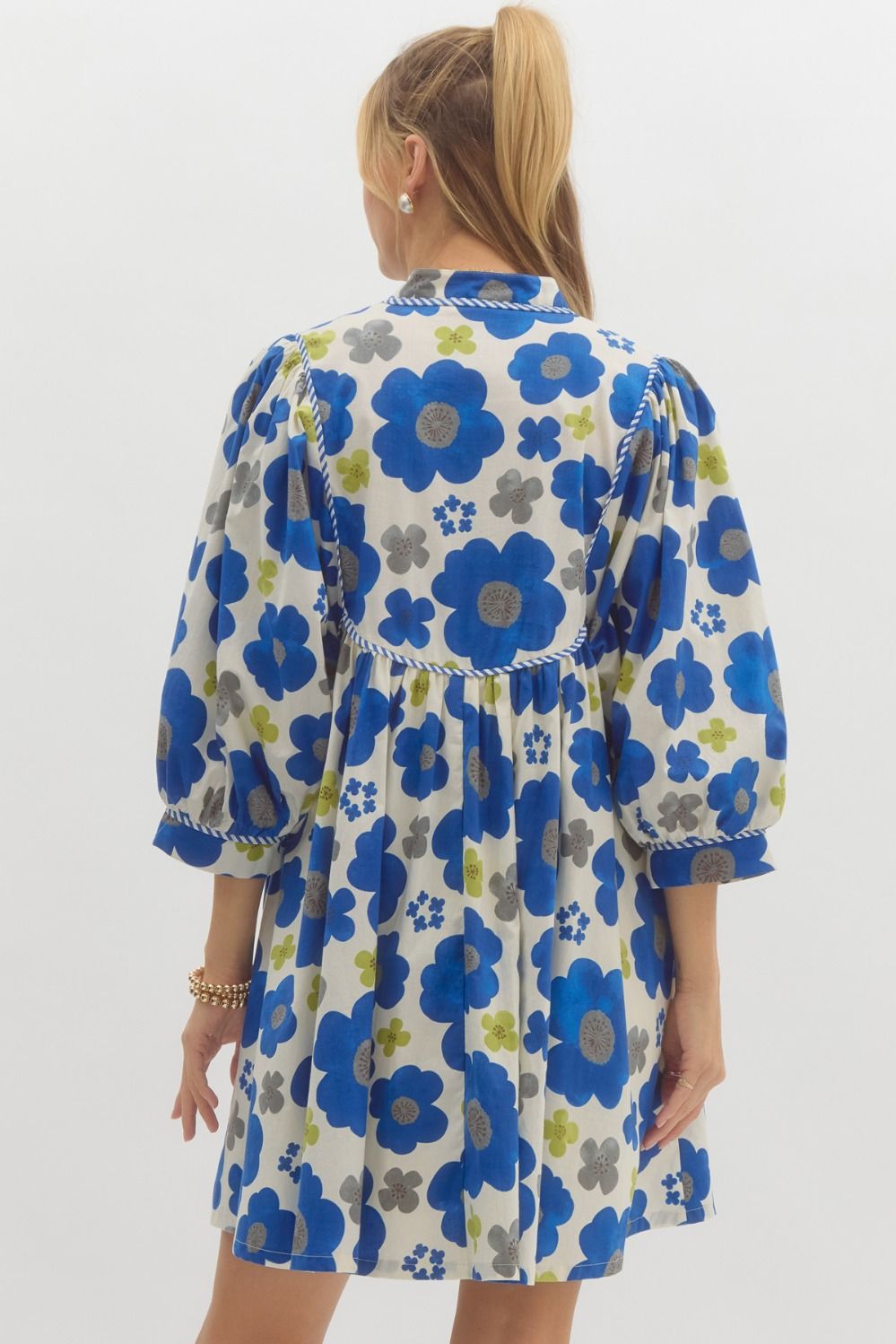 Plus Pretty in Blue Floral Dress
