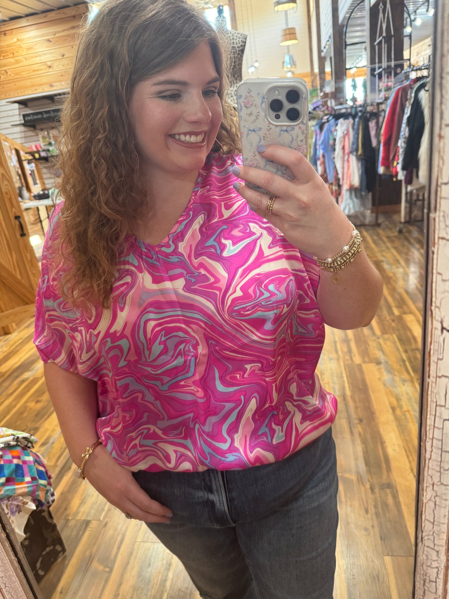 Magenta Swirl Top