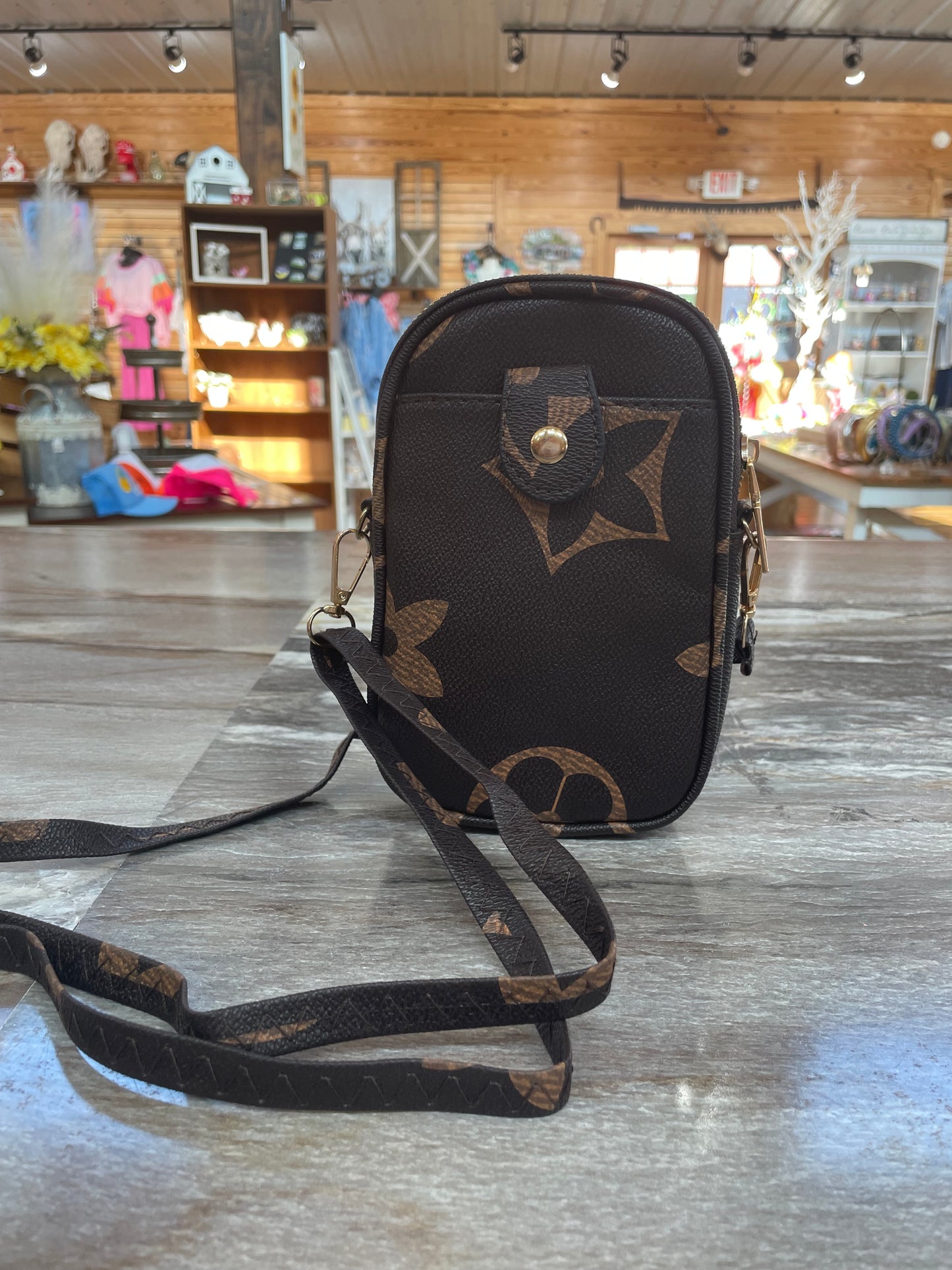 Mini Brown/Cream Crossbody Bag