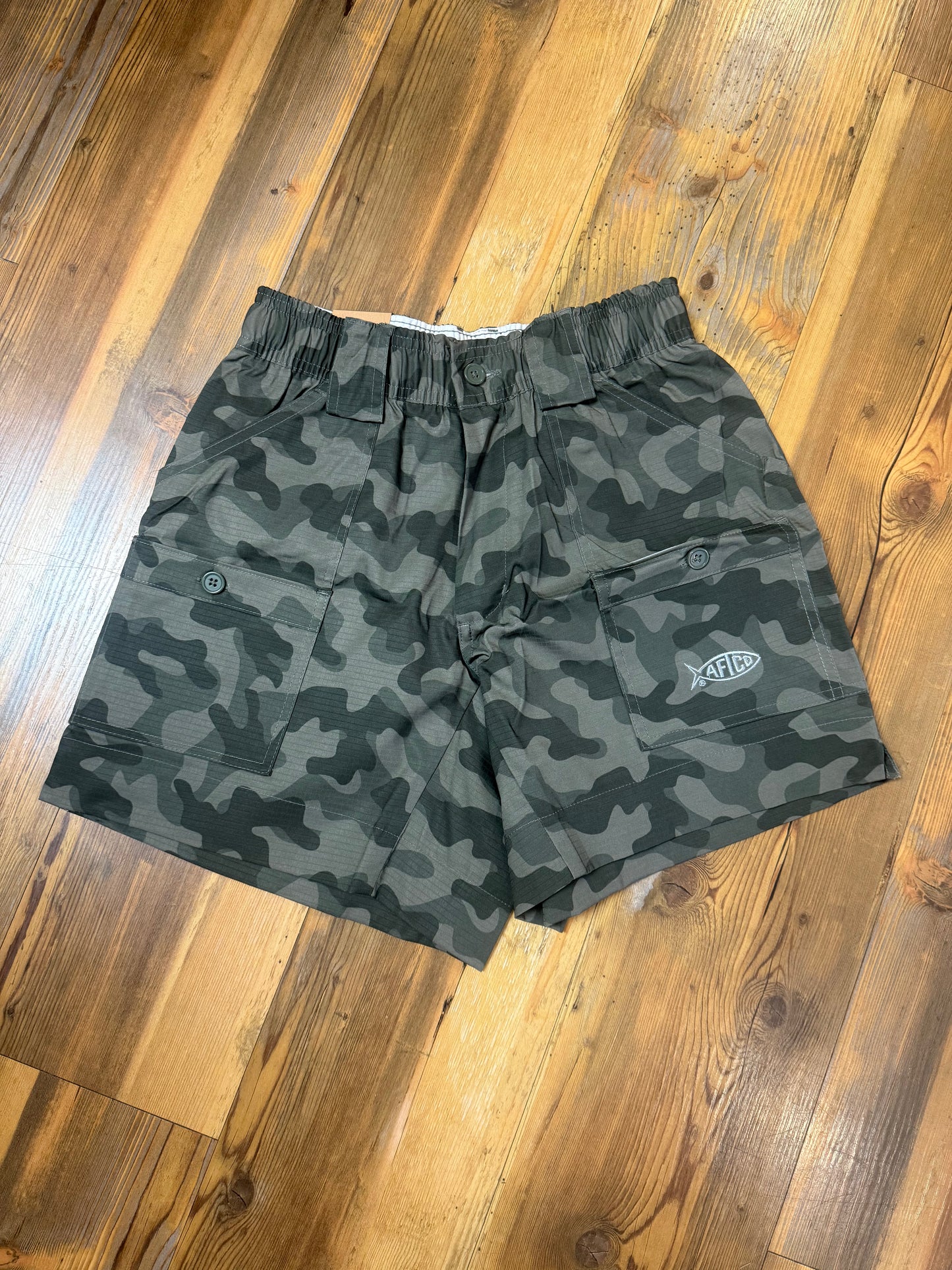 AFTCO Shorts 6" Camo Green