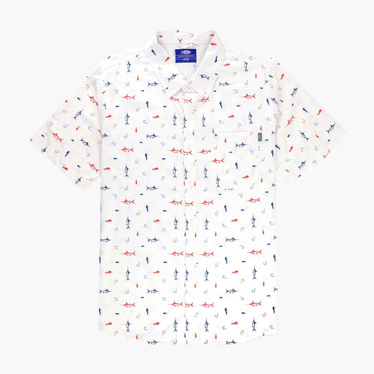 AFTCO Boatbar SS Shirt White