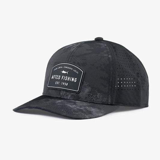 AFTCO Deuce Hat Black Storm Camo