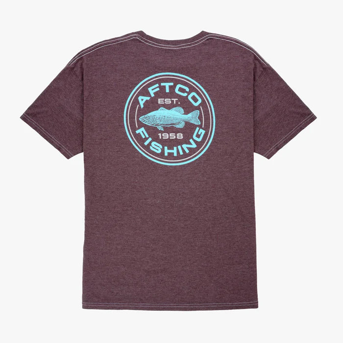 AFTCO T-Shirt Kingpin Maroon Heather