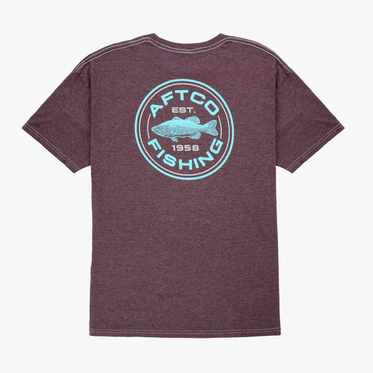 AFTCO T-Shirt Kingpin Maroon Heather