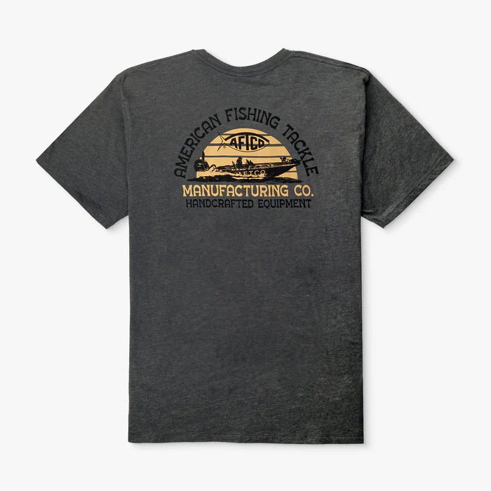 AFTCO T-Shirt Skipping Charcoal Heather