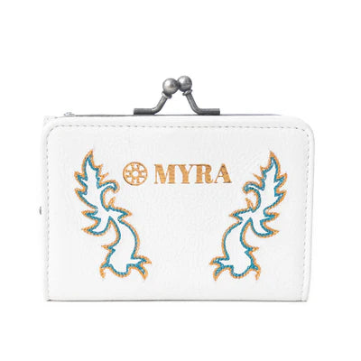 Myra Sparkling Desert Moon Coin Purse In Chocolate White