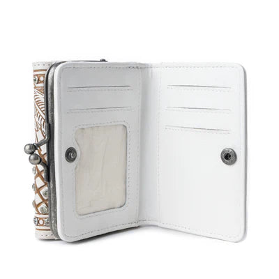 Myra Sparkling Desert Moon Coin Purse In Chocolate White