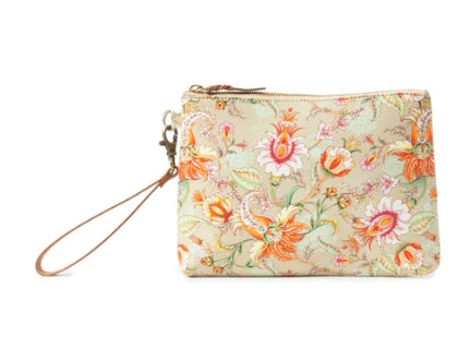 Myra Peace & Serenity Blossoms Clutch Bag in Beige