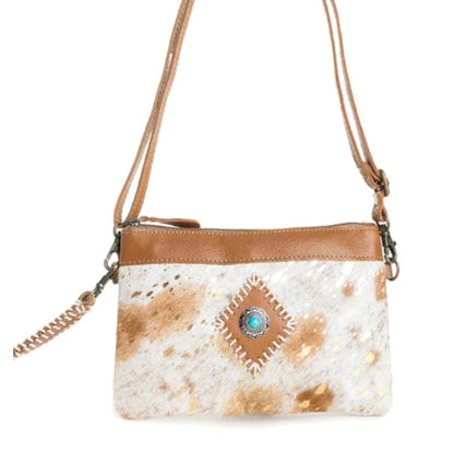 Myra Eye of the Goddess Crossbody Bag in Caramel
