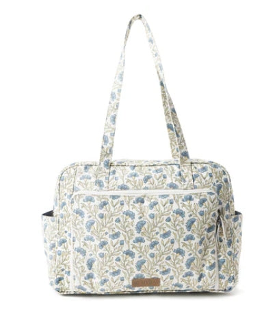 Myra Royal Damask Diaper Bag Off White