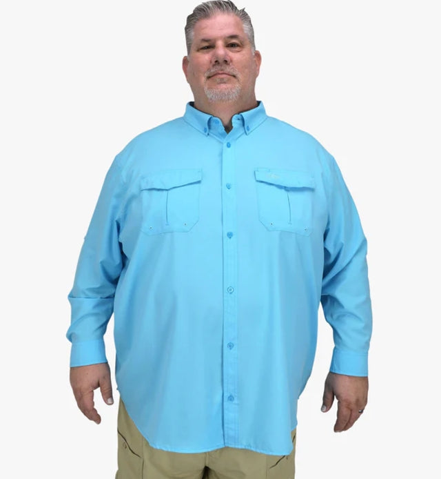 AFTCO Rangle LS Button Down Horizon Blue