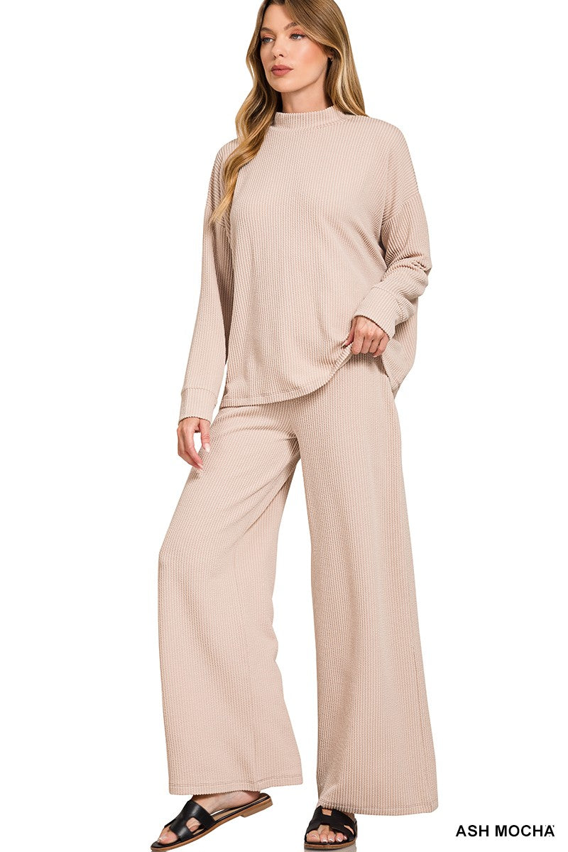 Ribbed Matching Pants Set
