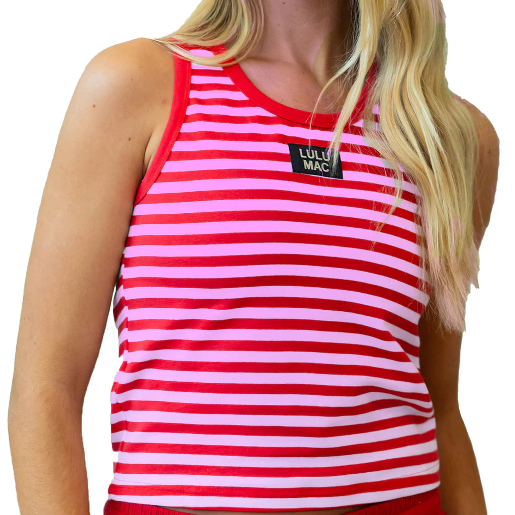 LuLu Mack Striped Tank Pink/Red