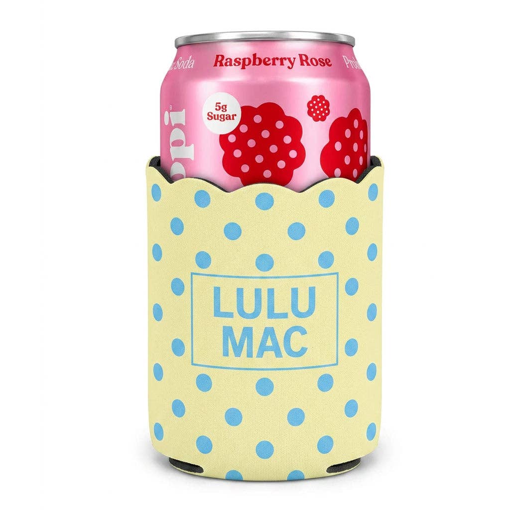 Lulu MacYellow/Blue Dot Koozie