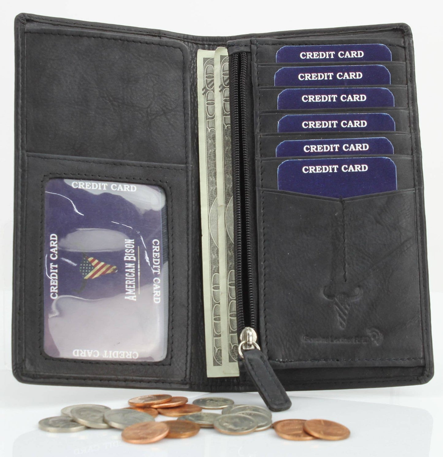 Oil Pull Up Rodeo Bifold Wallet Brown
