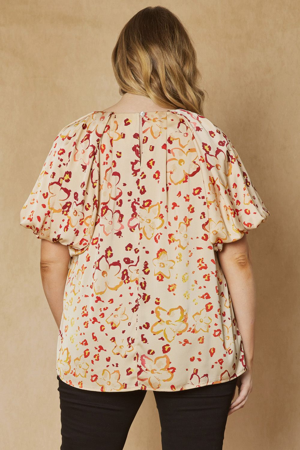 Plus Satin Fall top