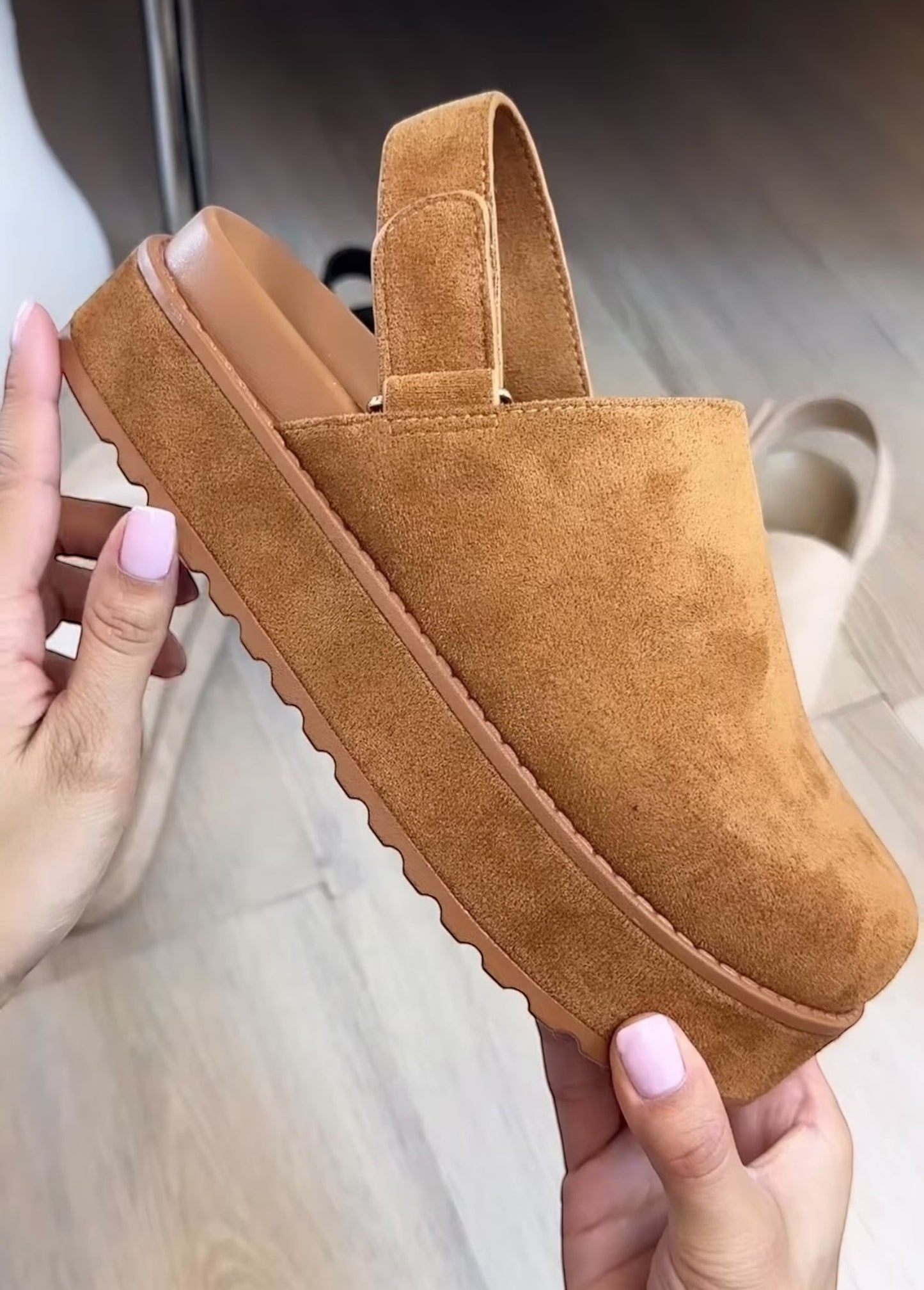 Suede Slingback Clogs