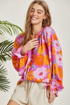 V Neck Floral Top