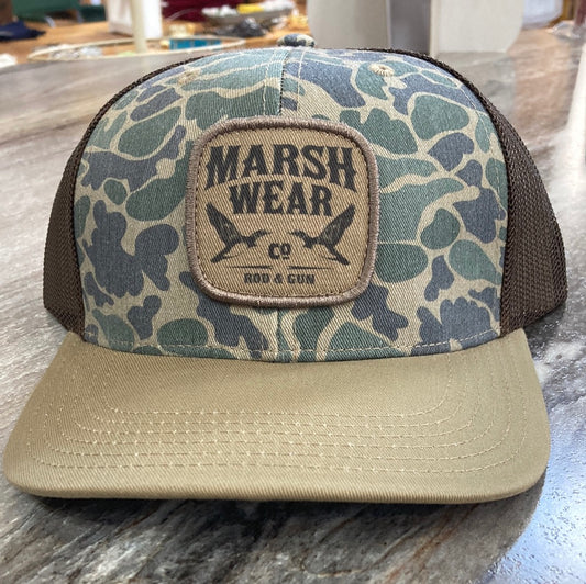 Marsh Wear Daffy Trucker Hat - Green Camo