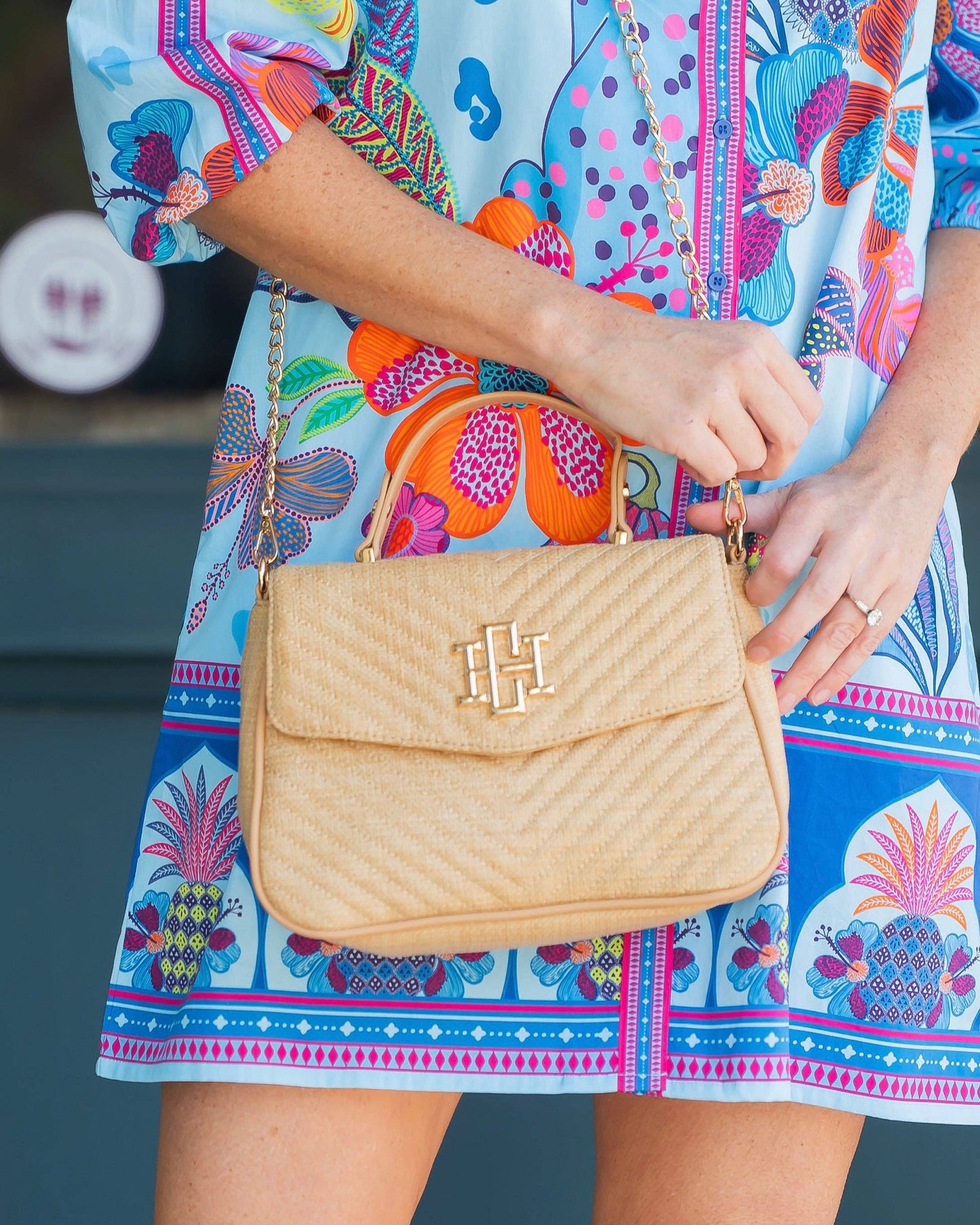 Sinclair Quilted Crossbody Natural