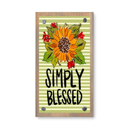 Simply Blessed Driftwood Happy Block