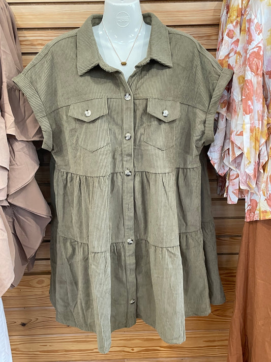 Plus Corduroy Dress