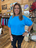 Scuba Dolman Sleeve Pullover, Deep Sky