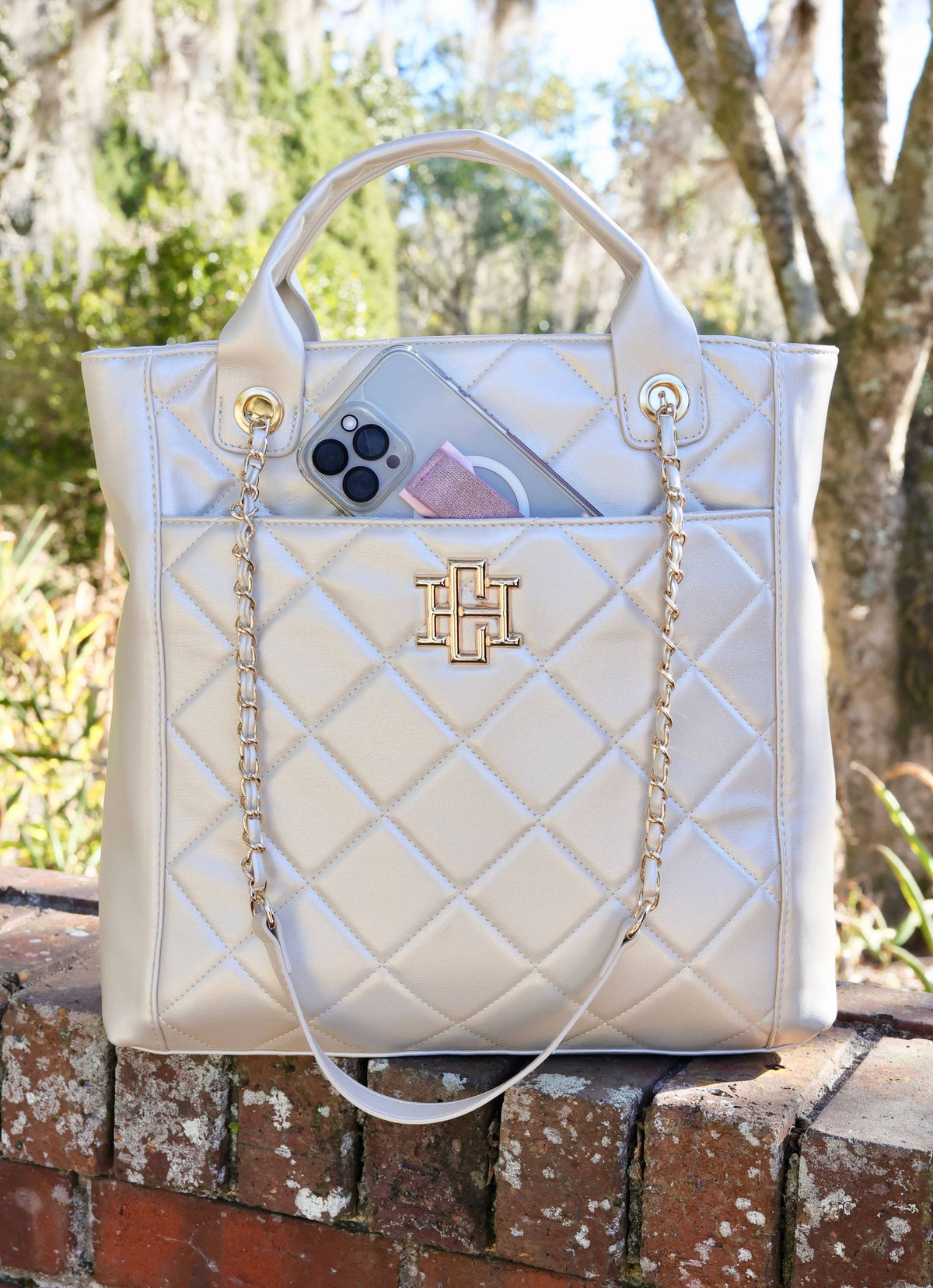 Caroline Hill Kinzley Tote Pearl