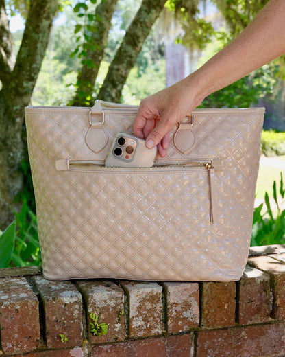 Jayden Tote Nude Patent SQ