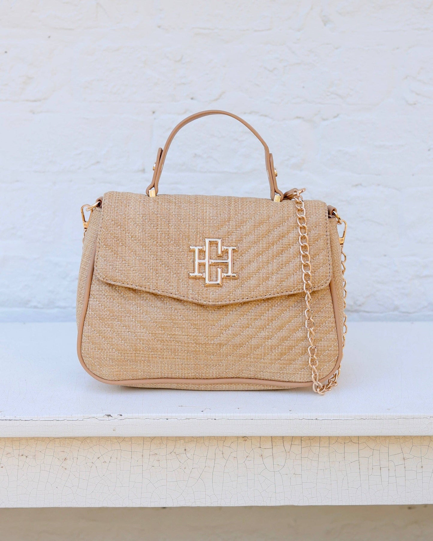 Sinclair Quilted Crossbody Natural