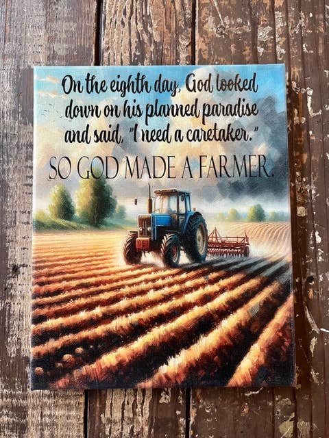God made a farmer Canvas