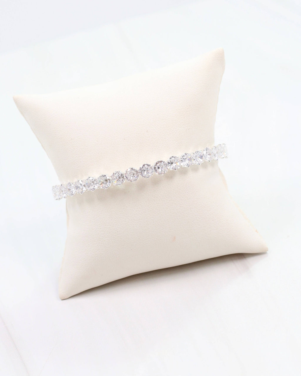 Caroline Hill CZ Cuff Bracelet Silver