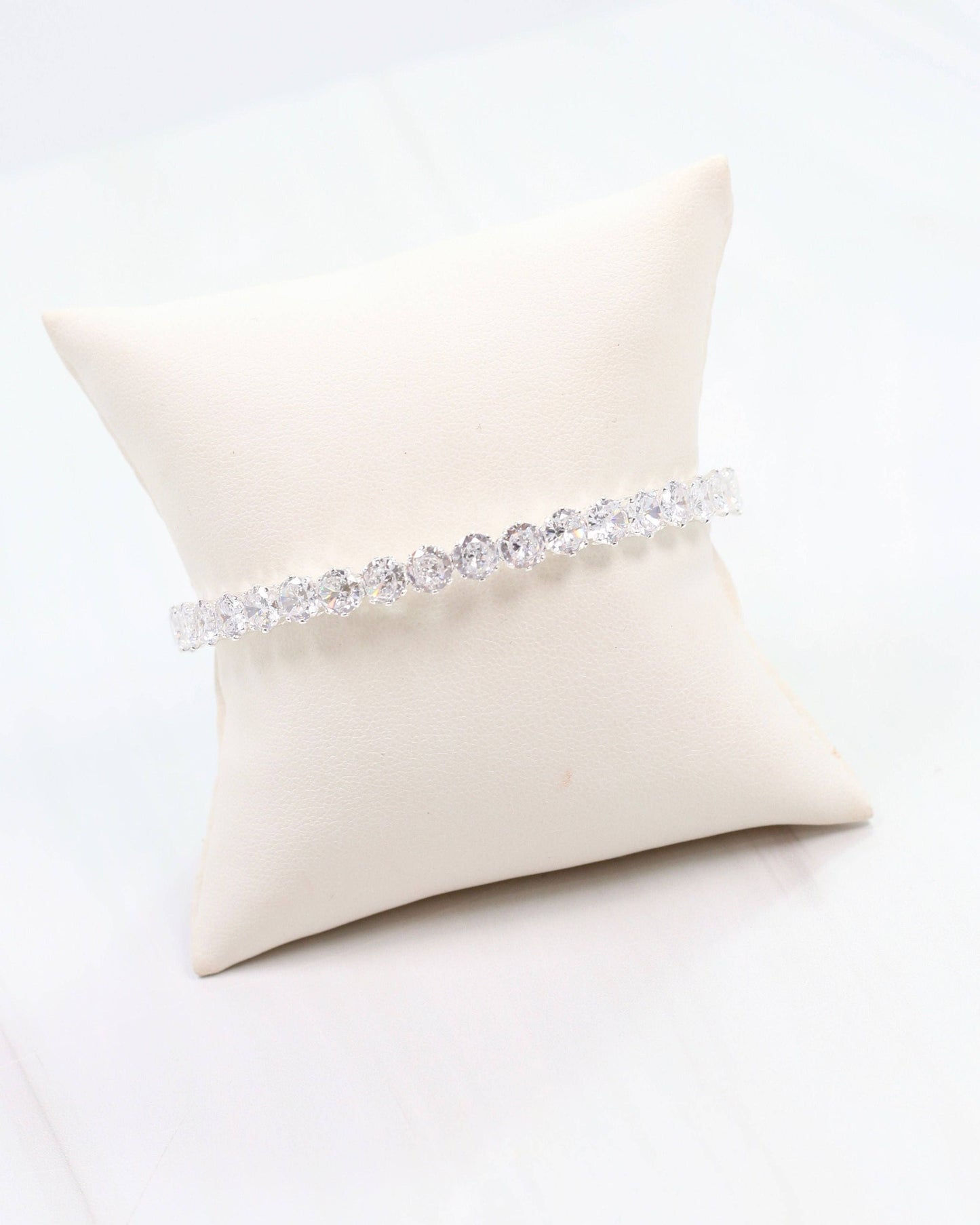 Caroline Hill CZ Cuff Bracelet Silver